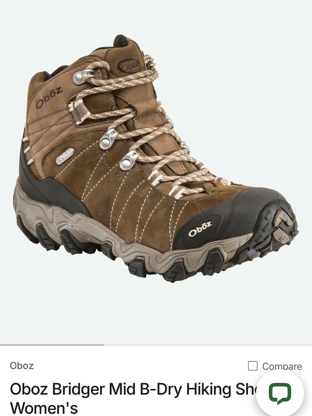 Oboz Bridger Mid Waterproof Hiking Boots — Women’s (Walnut)